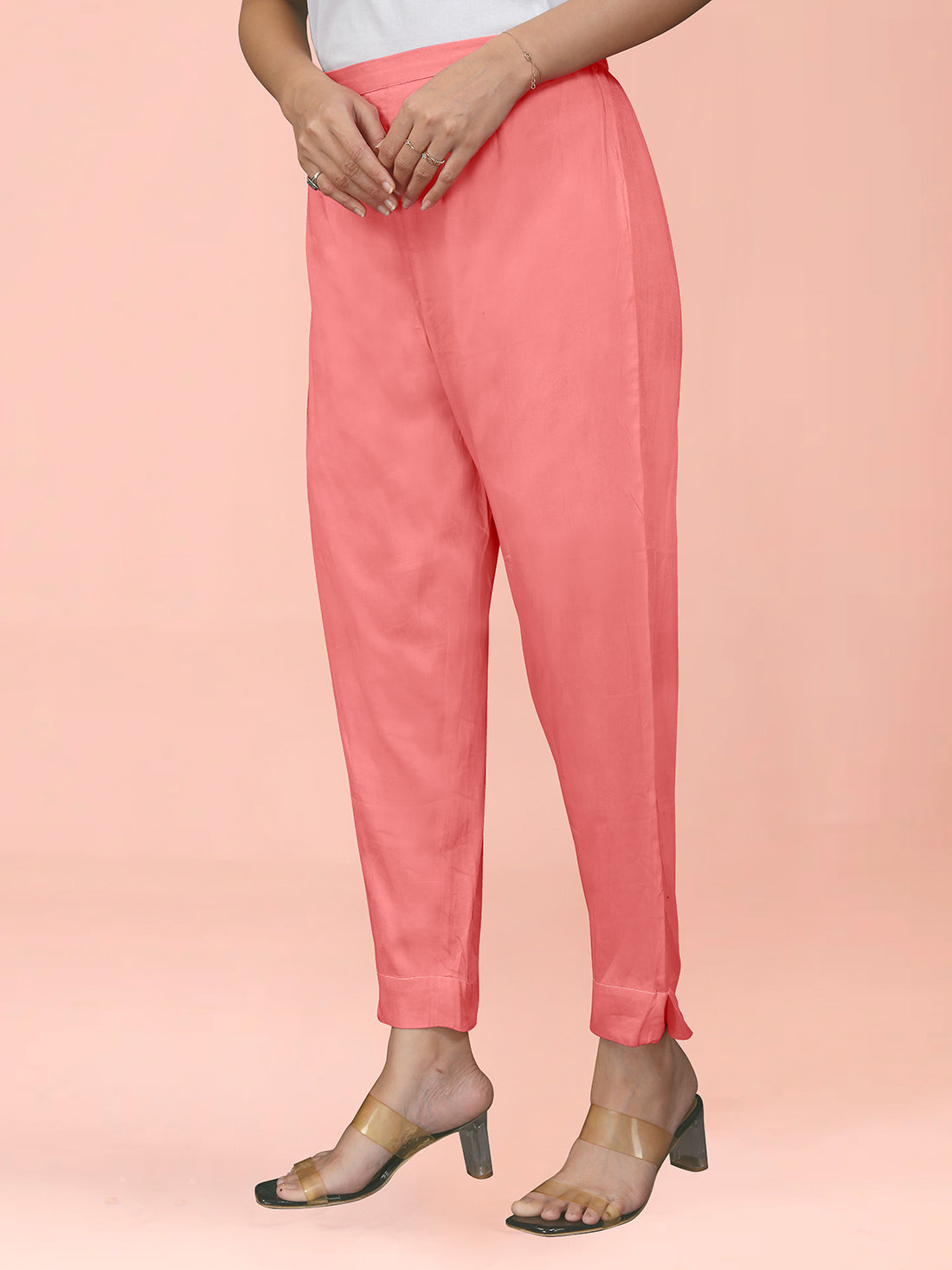 Peach Cotton Satin Bottom