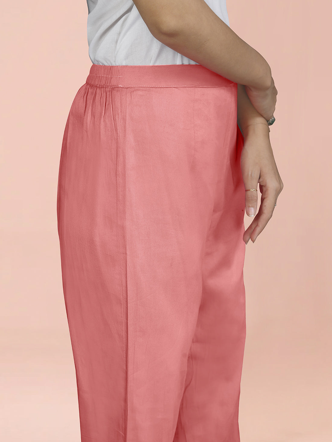 Peach Cotton Satin Bottom