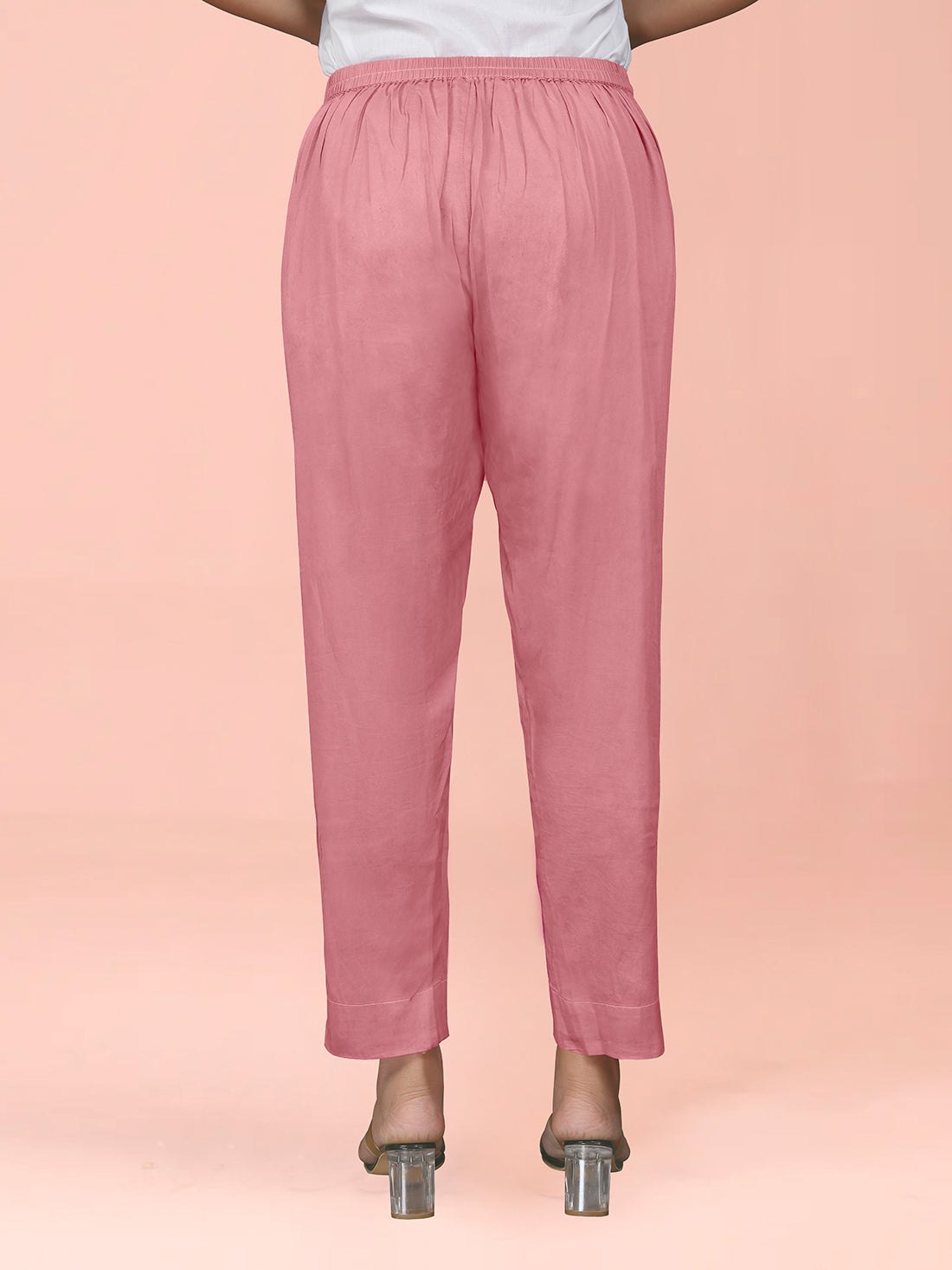 Metallic Pink Cotton Satin Bottom