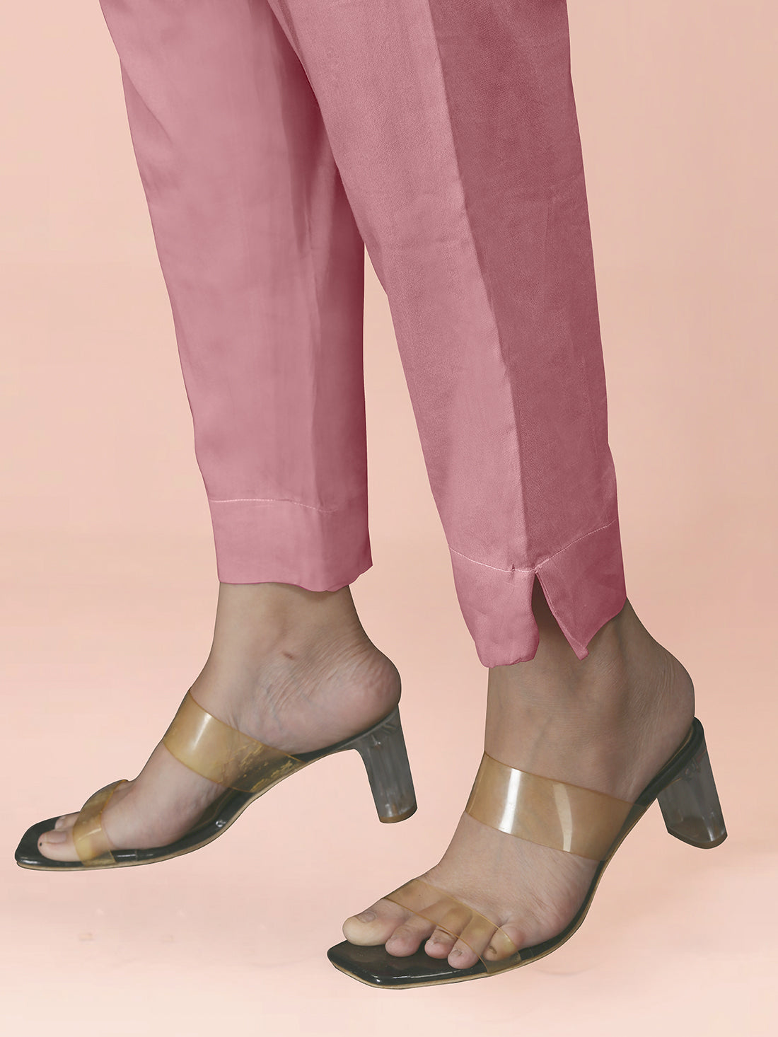Metallic Pink Cotton Satin Bottom