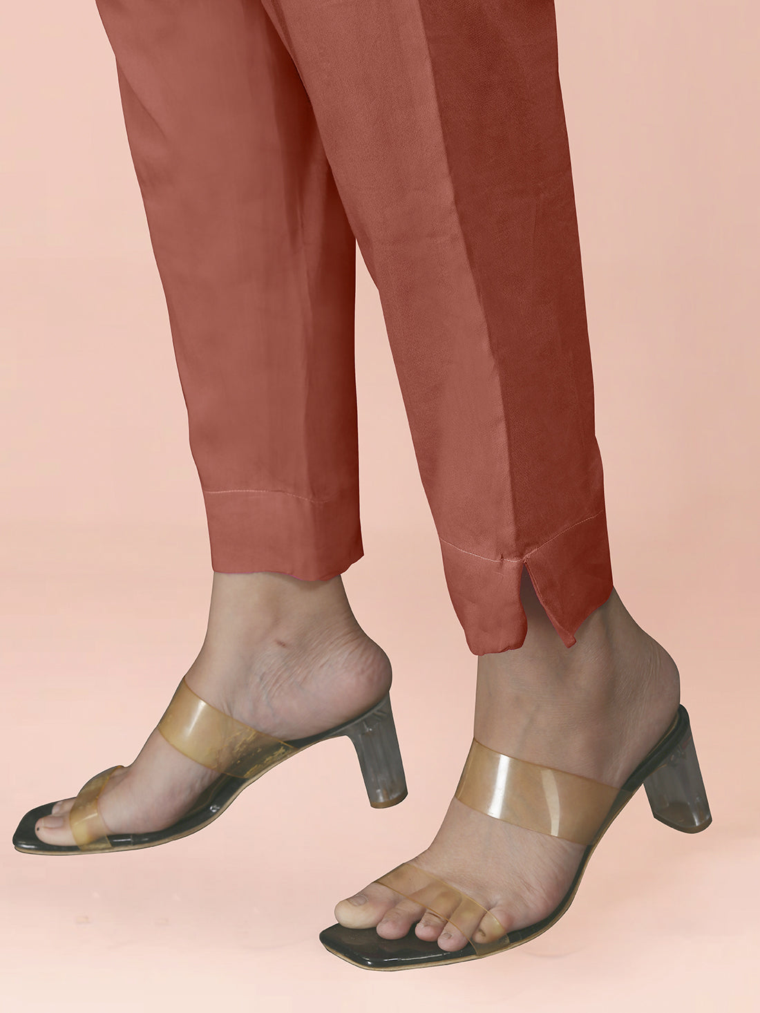 Metallic Orange Cotton Satin Bottom