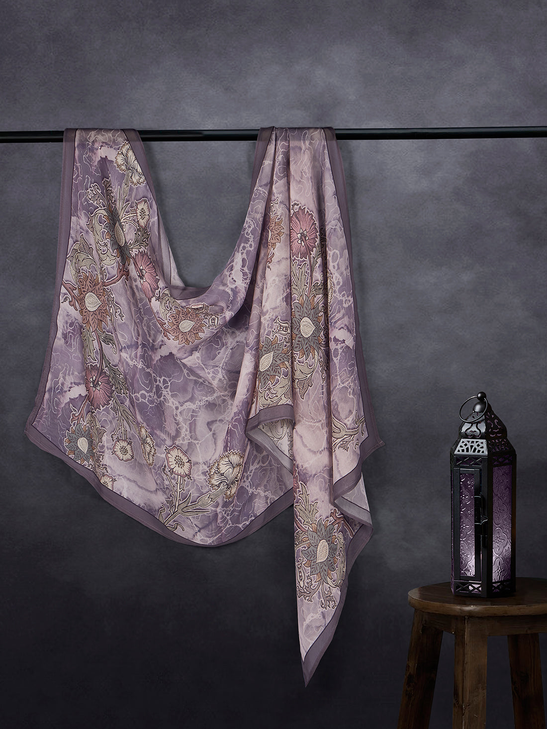 Luxe Organza Base Dupatta Dusty Wine