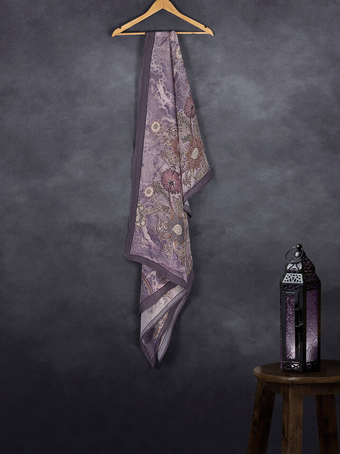 Luxe Organza Base Dupatta Dusty Wine