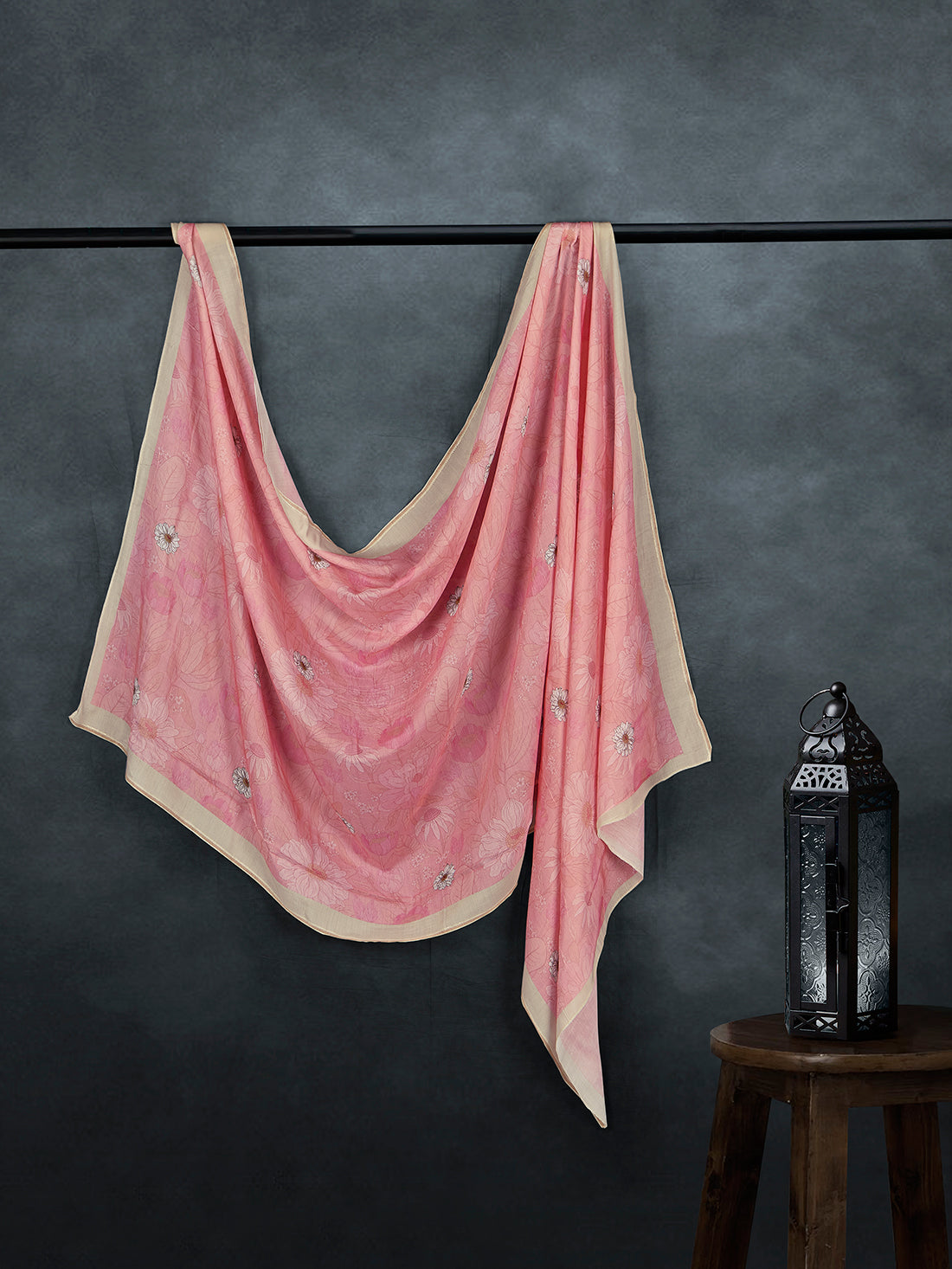 Premium Cotton Muslin Base Dupatta Rust