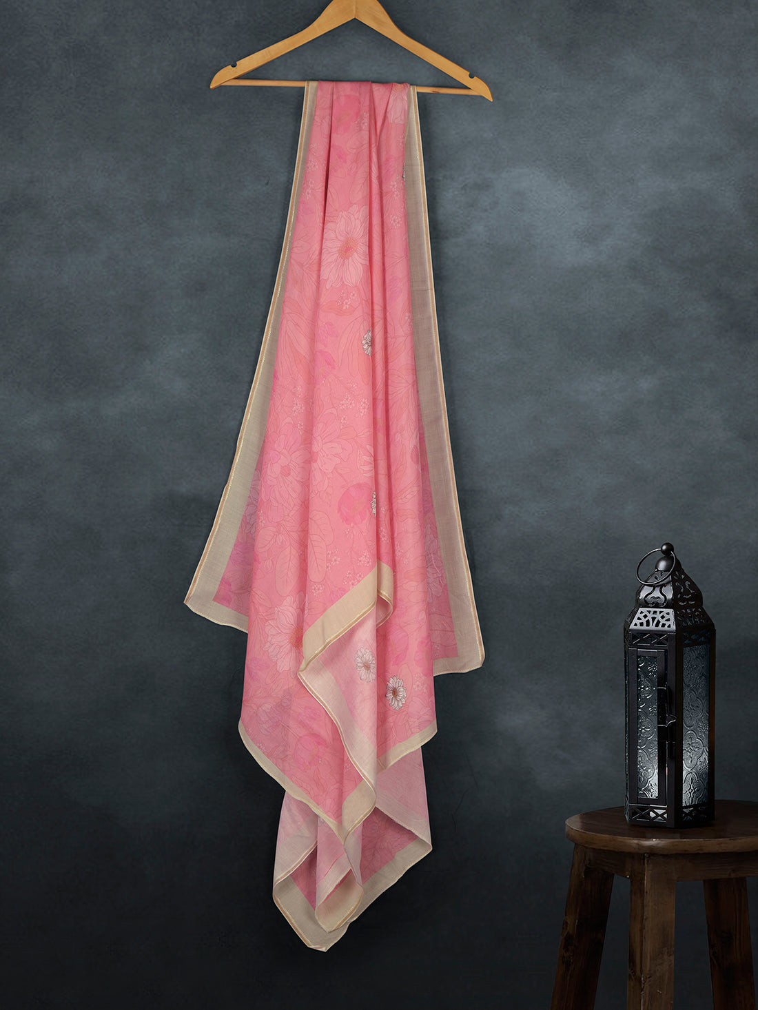 Premium Cotton Muslin Base Dupatta Rust