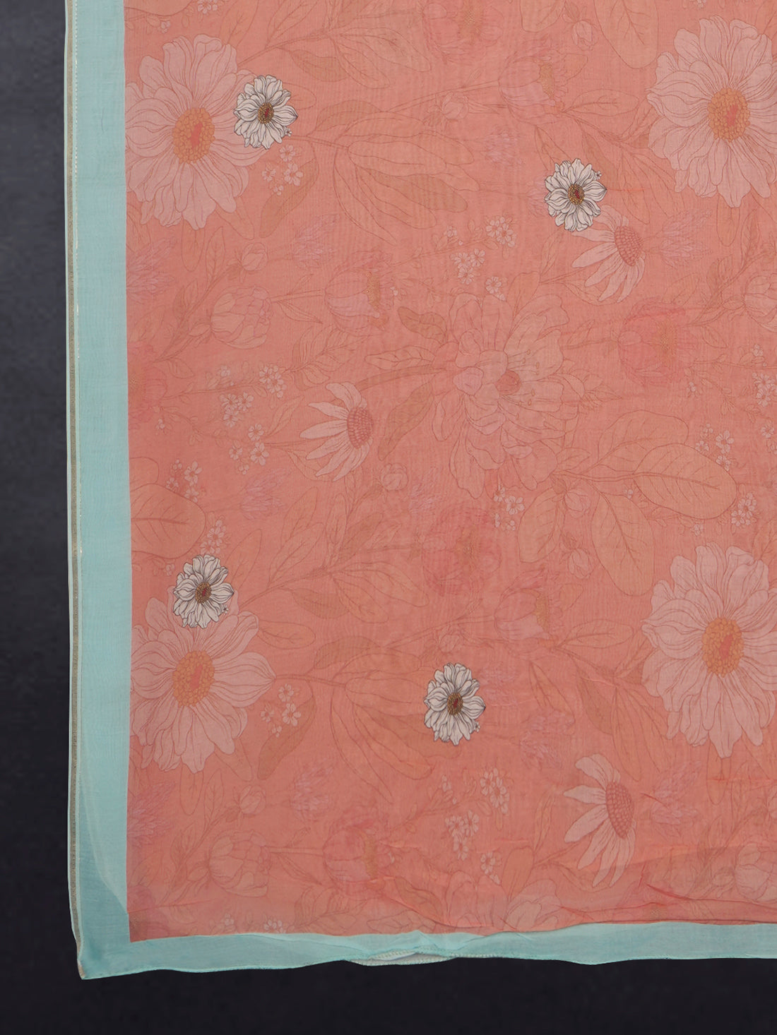 Premium Cotton Muslin Base Dupatta Rust Firoji