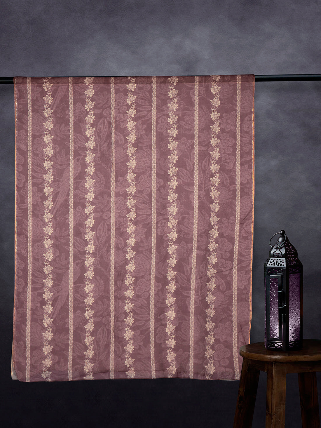 Premium Cotton Muslin Base Dupatta Dusty Wine