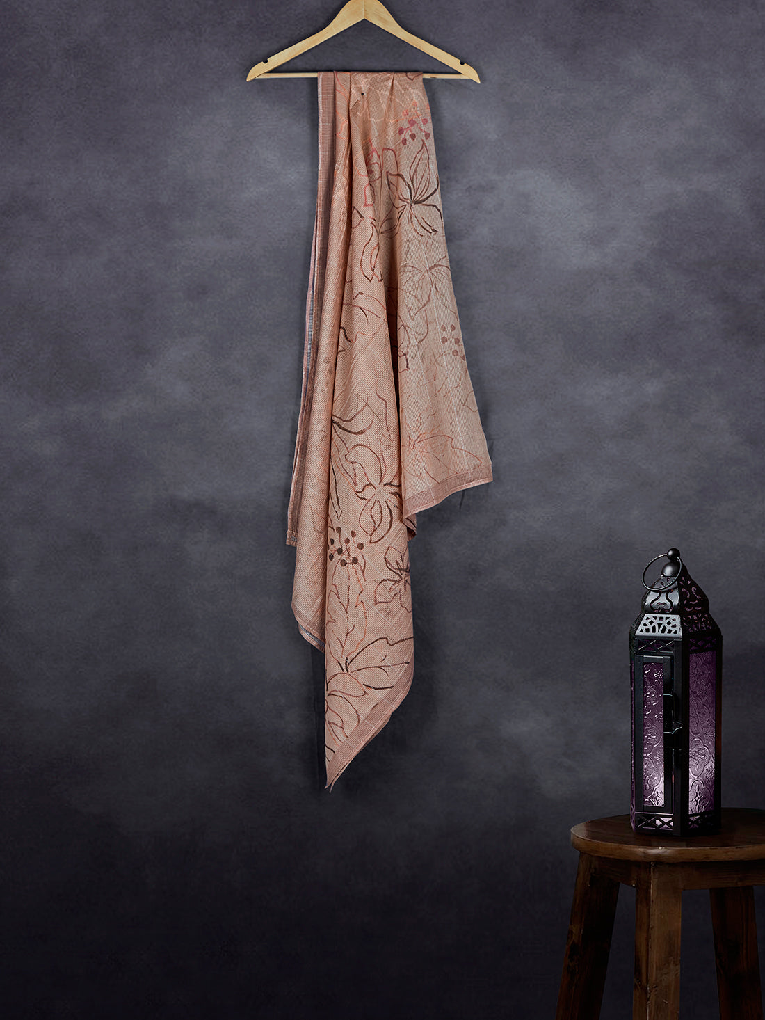 Stylish Cotton Print Fancy Dupatta Chiku