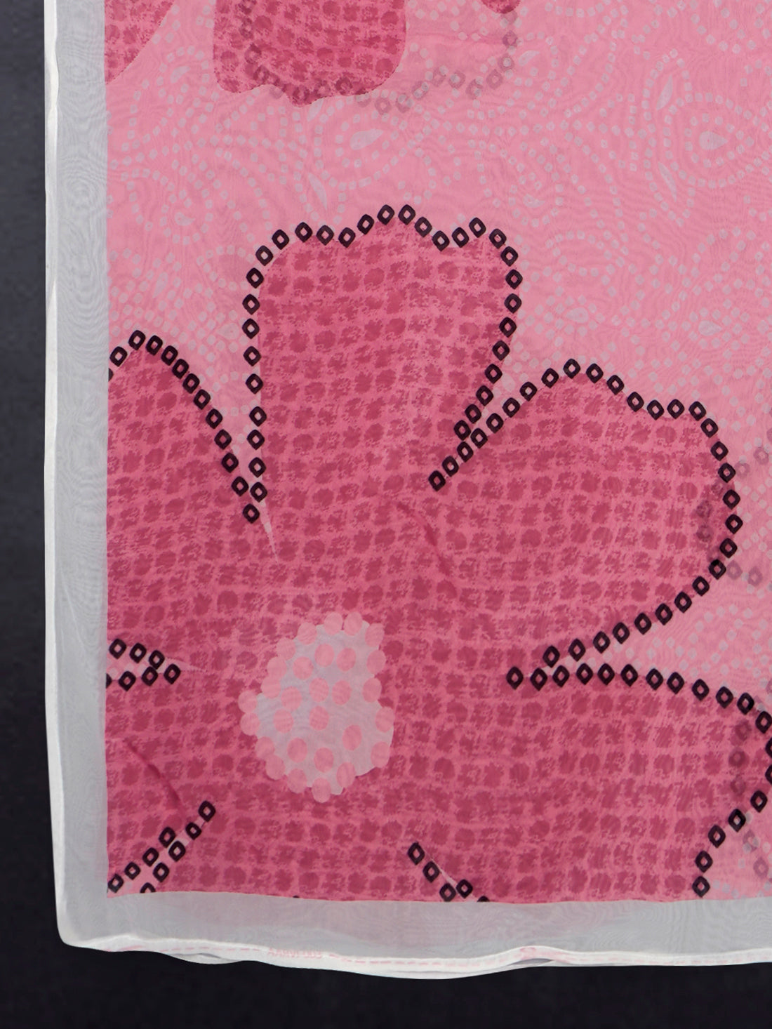 Luxe Organza Base Dupatta White Pink