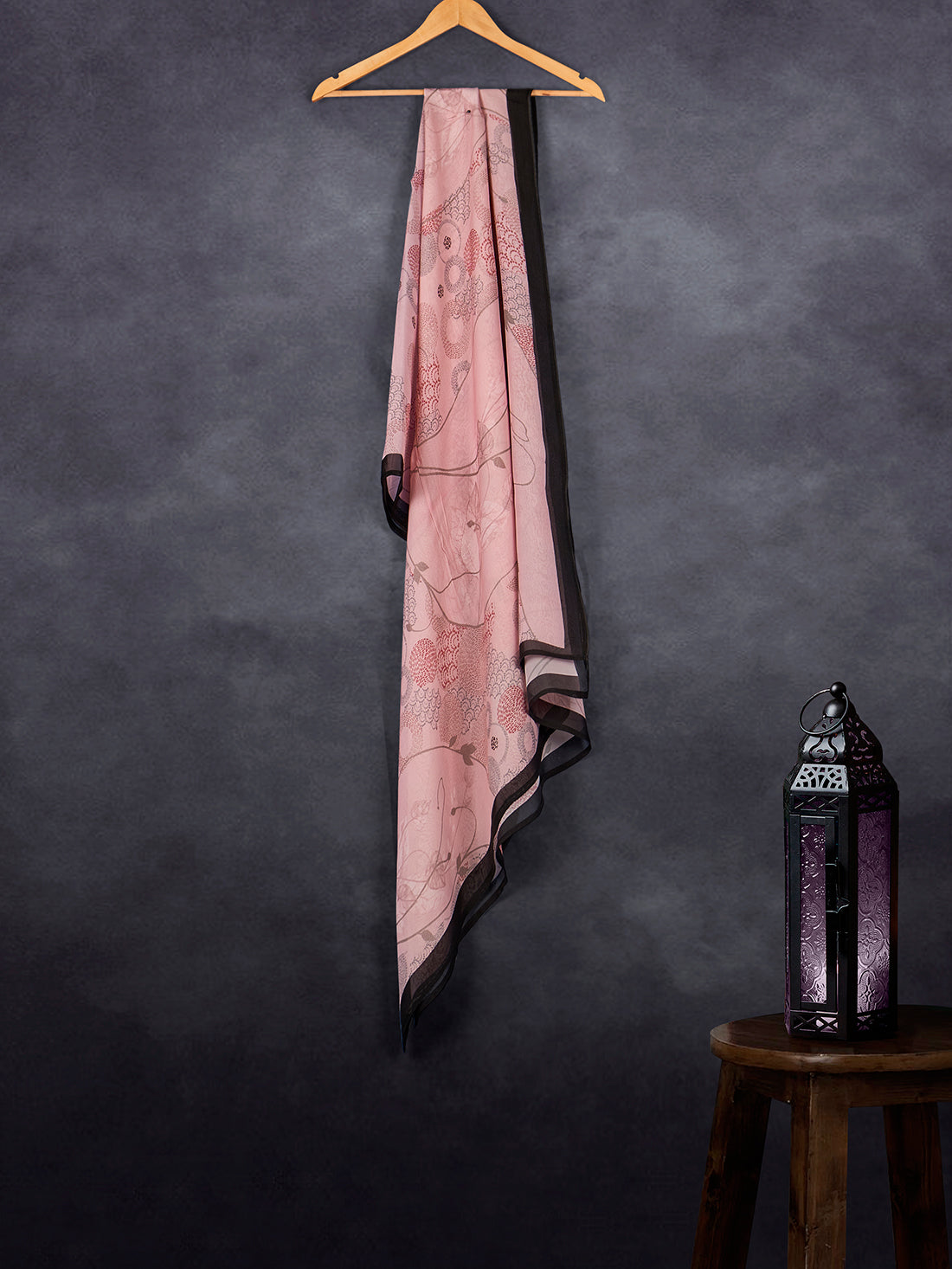 Luxe Organza Base Dupatta Light Pink