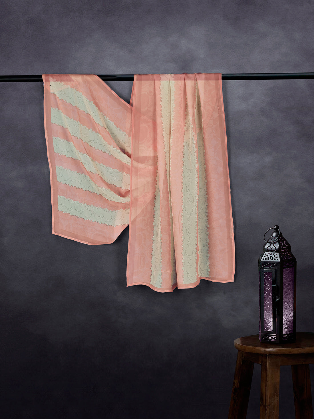 Luxe Organza Base Dupatta Light Rust
