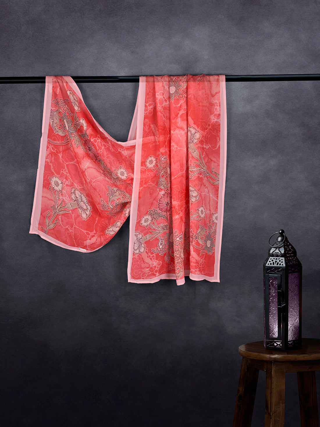 Luxe Organza Base Dupatta Red
