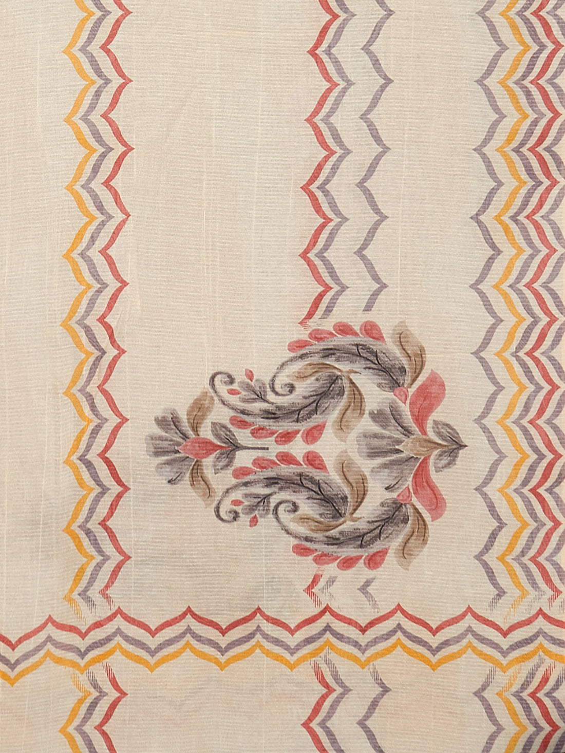 Stylish Cotton Print Fancy Dupatta Peach