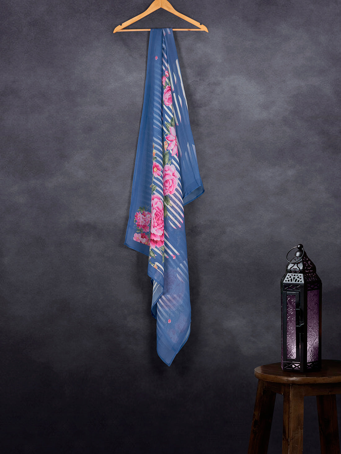 Luxe Organza Base Dupatta Blue