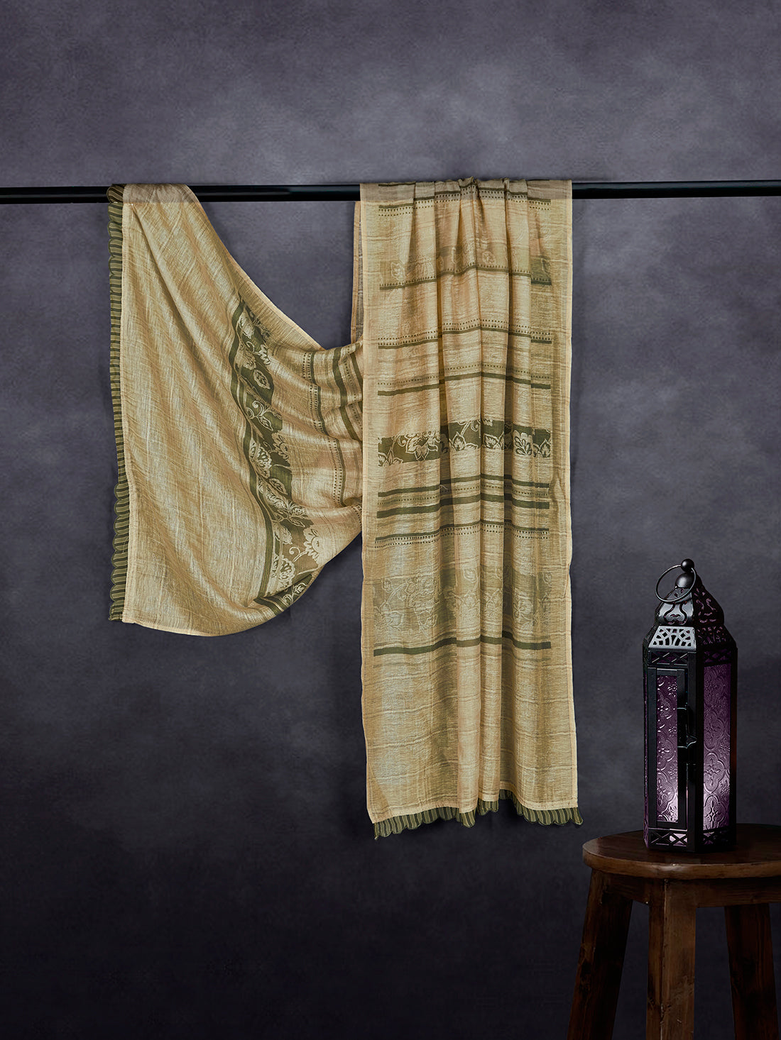 Stylish Cotton Print Fancy Dupatta Grey