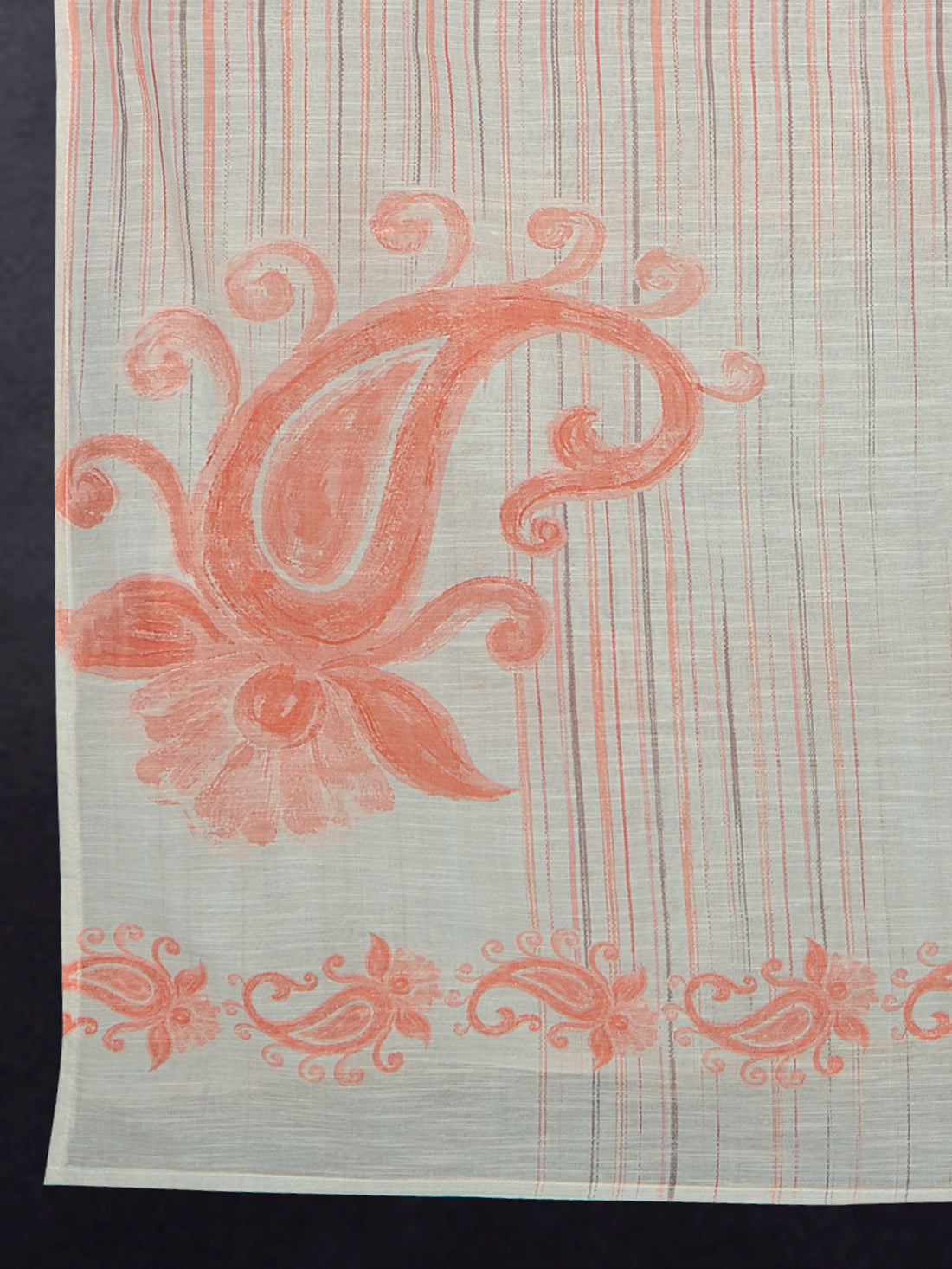 Elegant Linen Fancy Dupatta White
