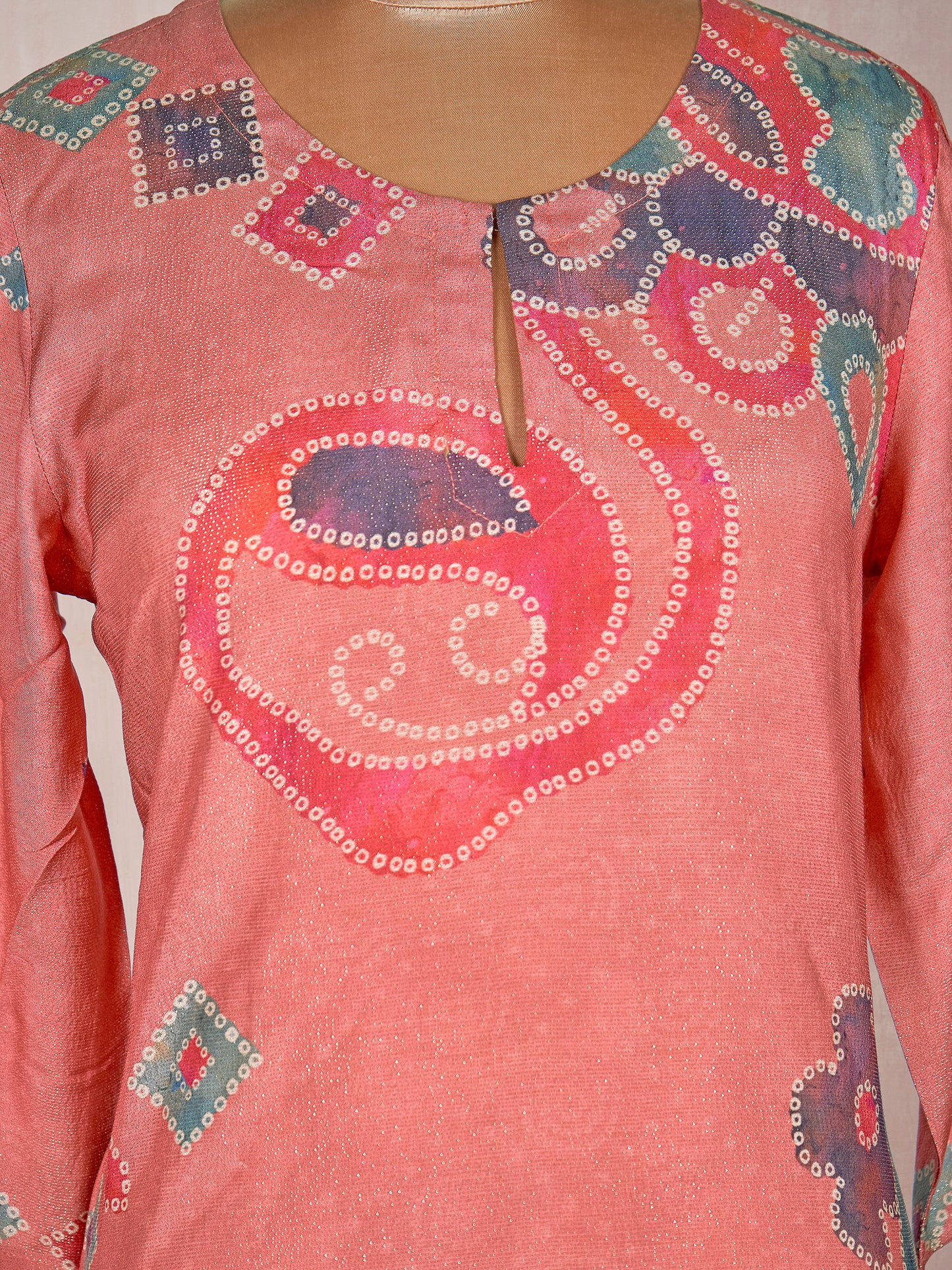 Opulent Rust Pure Base Fancy Kurti with Warm Hues and Elegant Detailing