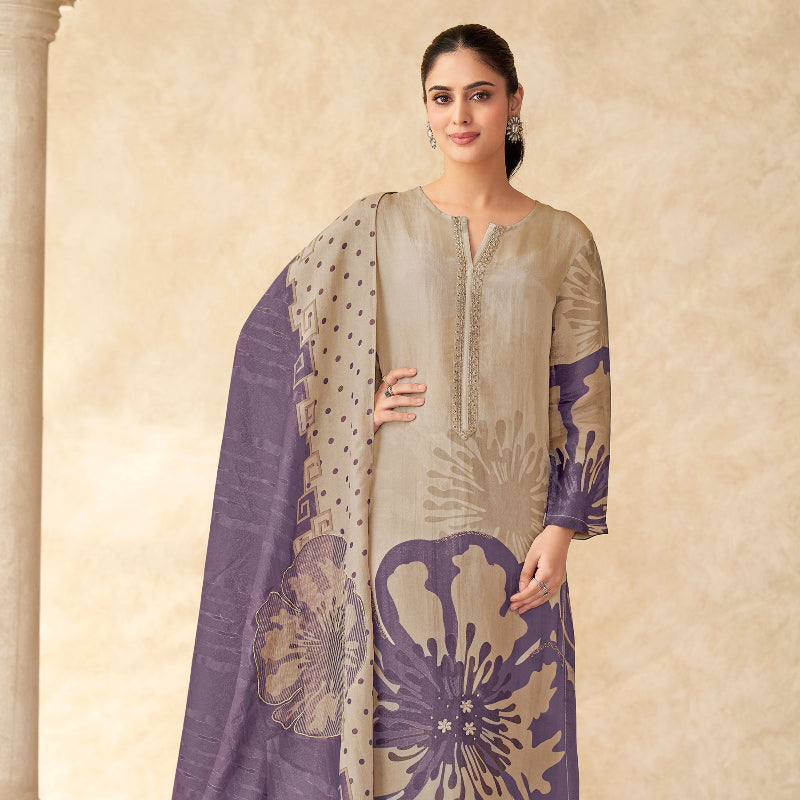 Laveena Luxe Pure Fancy Simmer Kurta Unstitched Set with Dupatta