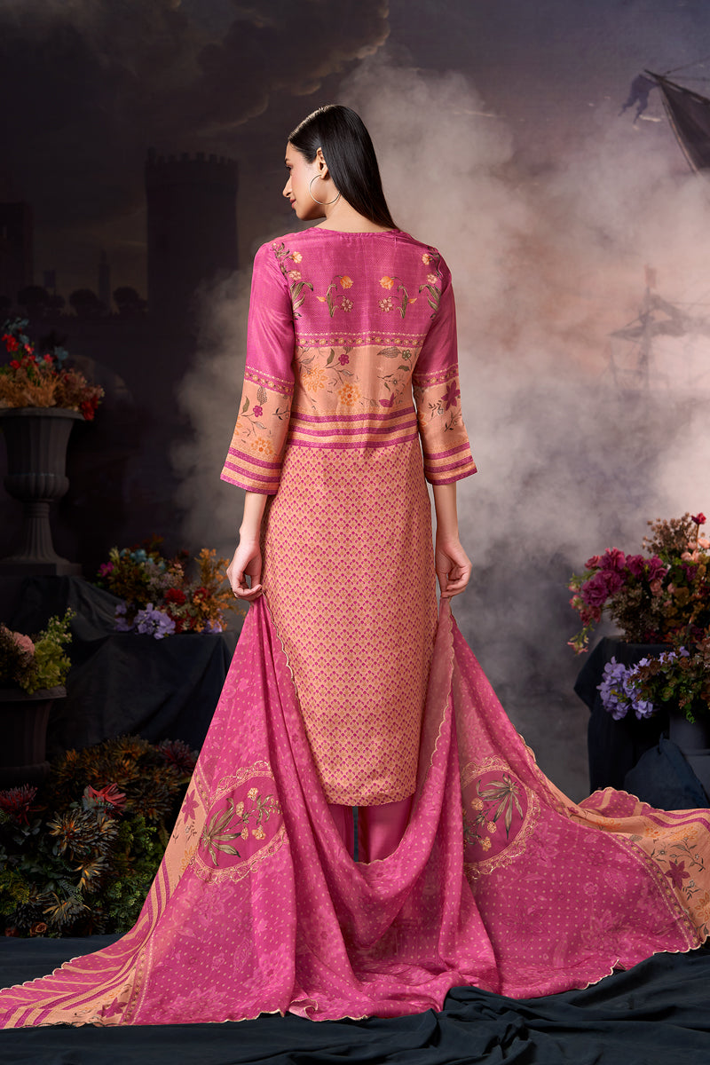 Nazakat Luxe Pure Habutai Silk Kurta Set with Dupatta