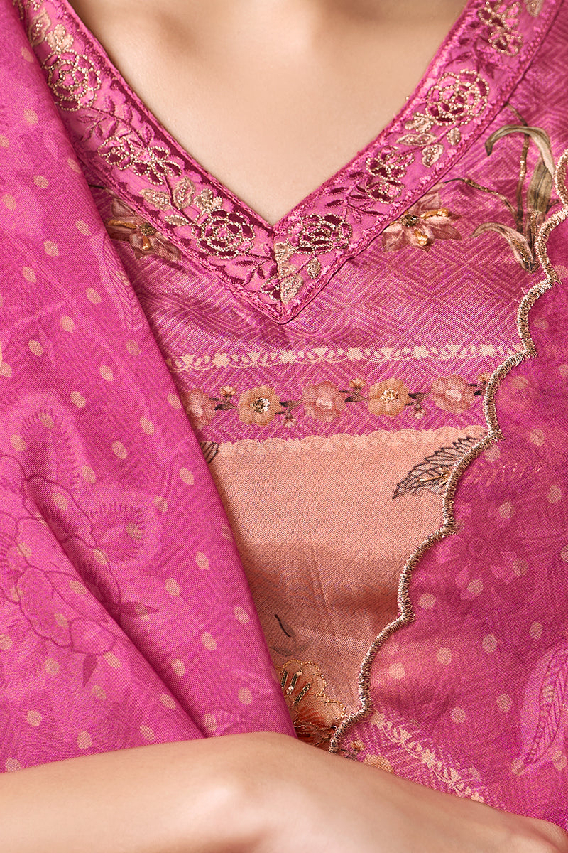 Nazakat Luxe Pure Habutai Silk Kurta Set with Dupatta