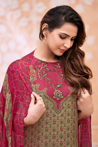 Riwaaz Festive Pure Bemberg Silk Kurta Set with Dupatta