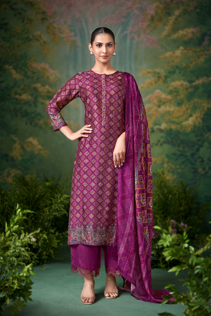 Sugandh Charm Pure Bemberg Silk Kurta Set with Dupatta