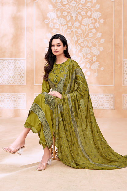 Riwaaz Festive Pure Bemberg Silk Kurta Set with Dupatta