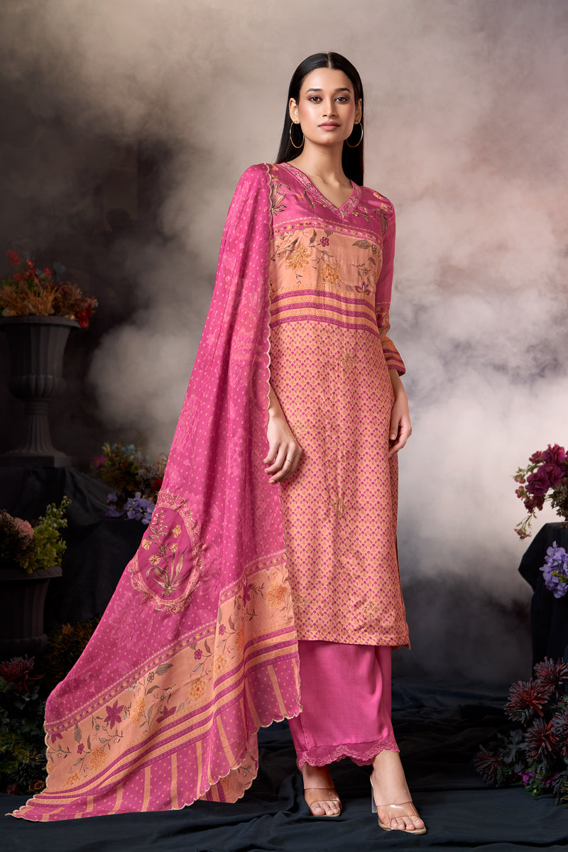 Nazakat Luxe Pure Habutai Silk Kurta Set with Dupatta