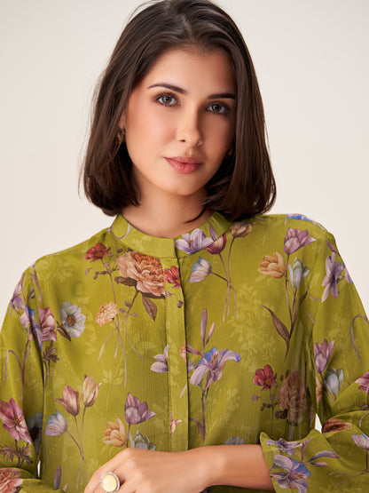 Velora Luxe Digital Print Top
