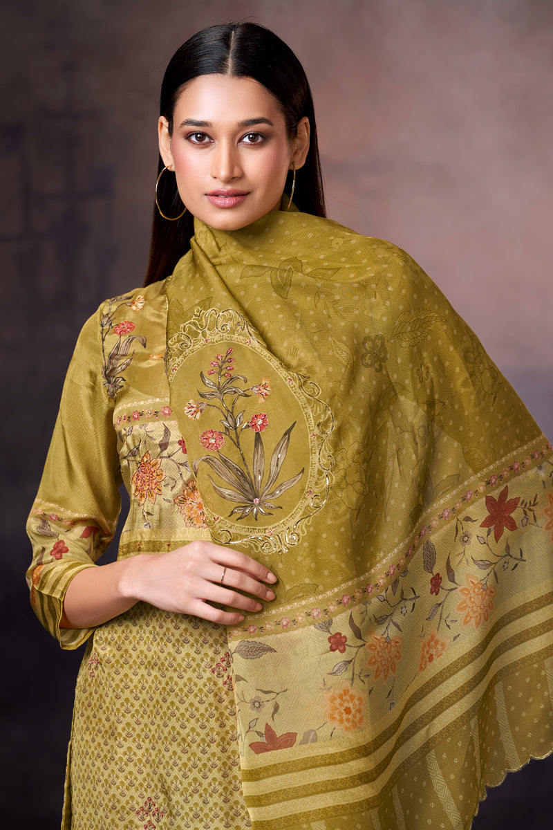 Nazakat Luxe Pure Habutai Silk Kurta Set with Dupatta