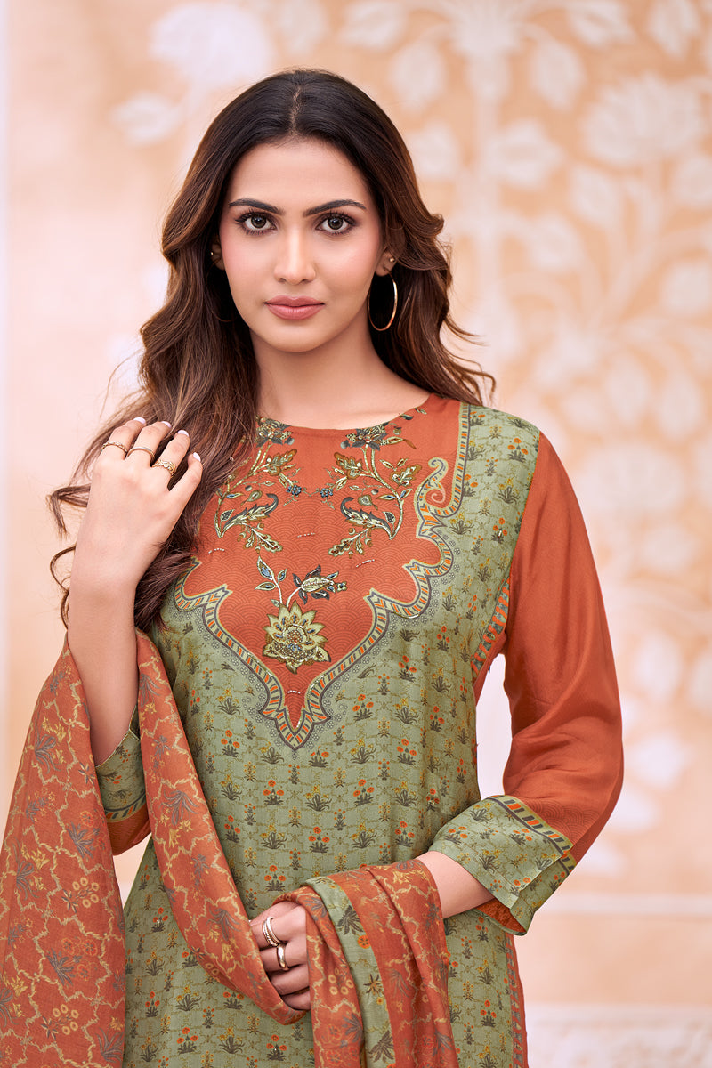 Riwaaz Festive Pure Bemberg Silk Kurta Set with Dupatta