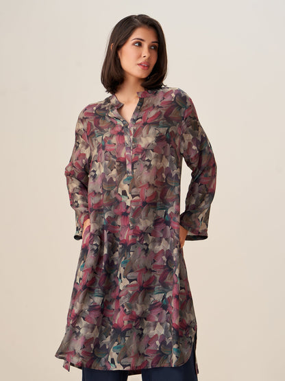 Graceful Digital Print Tunic Top