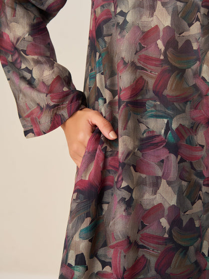 Graceful Digital Print Tunic Top