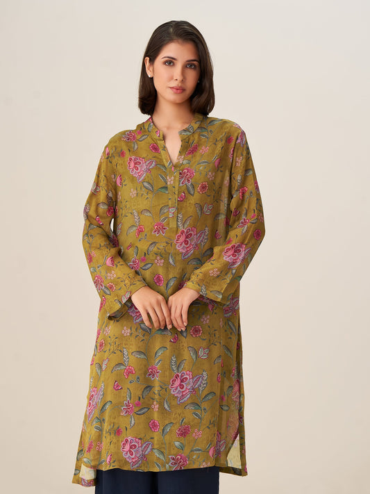 Trendy Digital Print Tunic Top
