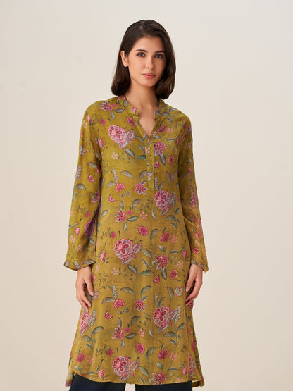 Graceful Digital Print Tunic Top