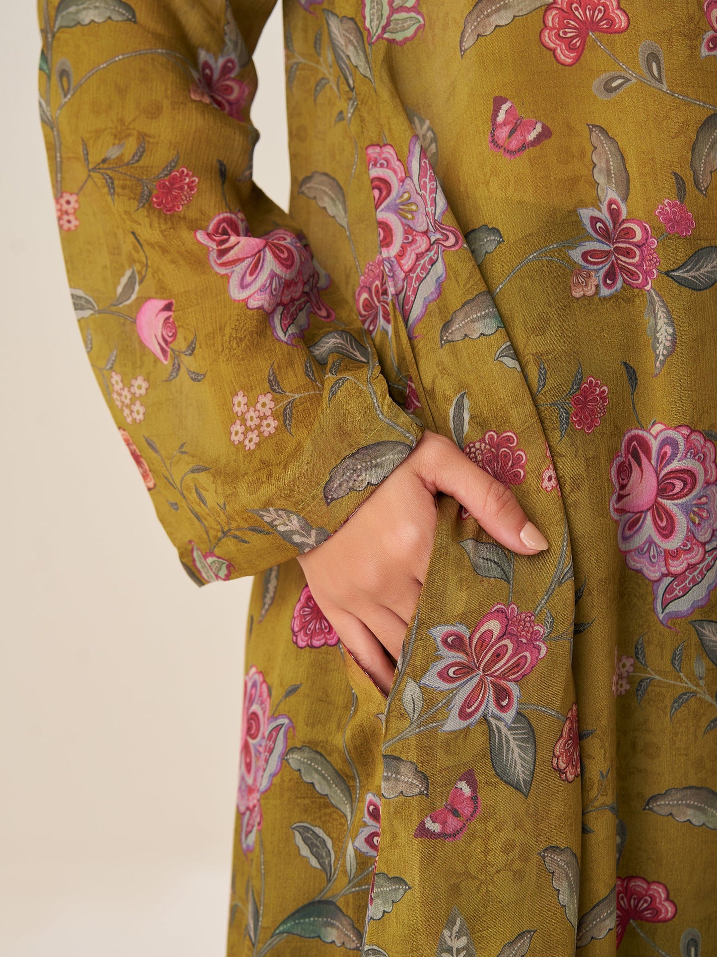 Graceful Digital Print Tunic Top