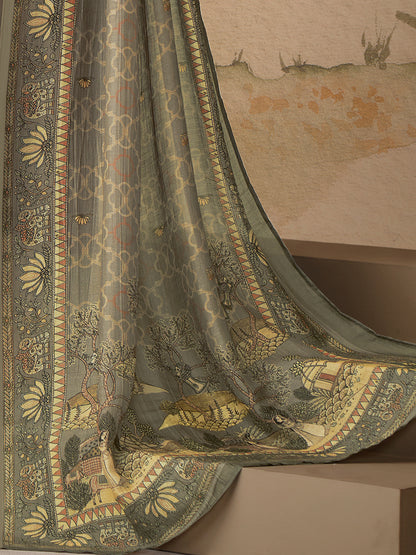 Kiyari Noore Pure Cosmos Satin Kurta Set with Dupatta