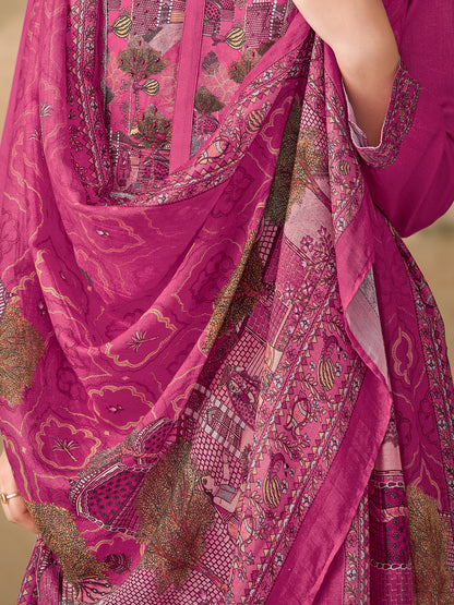 Kiyari Noore Pure Cosmos Satin Kurta Set with Dupatta