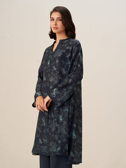Graceful Digital Print Tunic Top