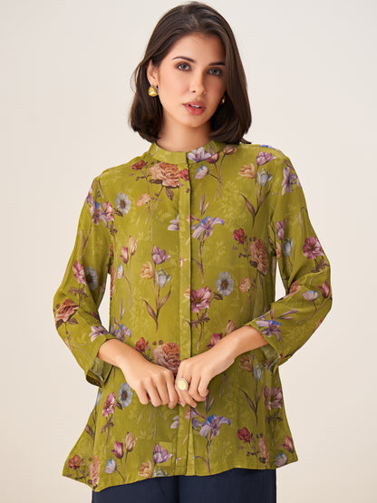 Velora Luxe Digital Print Top