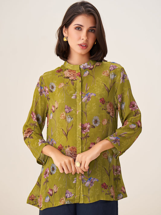 Rosetta Luxe Digital Print Top
