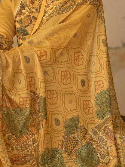 Kiyari Noore Pure Cosmos Satin Kurta Set with Dupatta