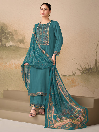 Kiyari Noore Pure Cosmos Satin Kurta Set with Dupatta