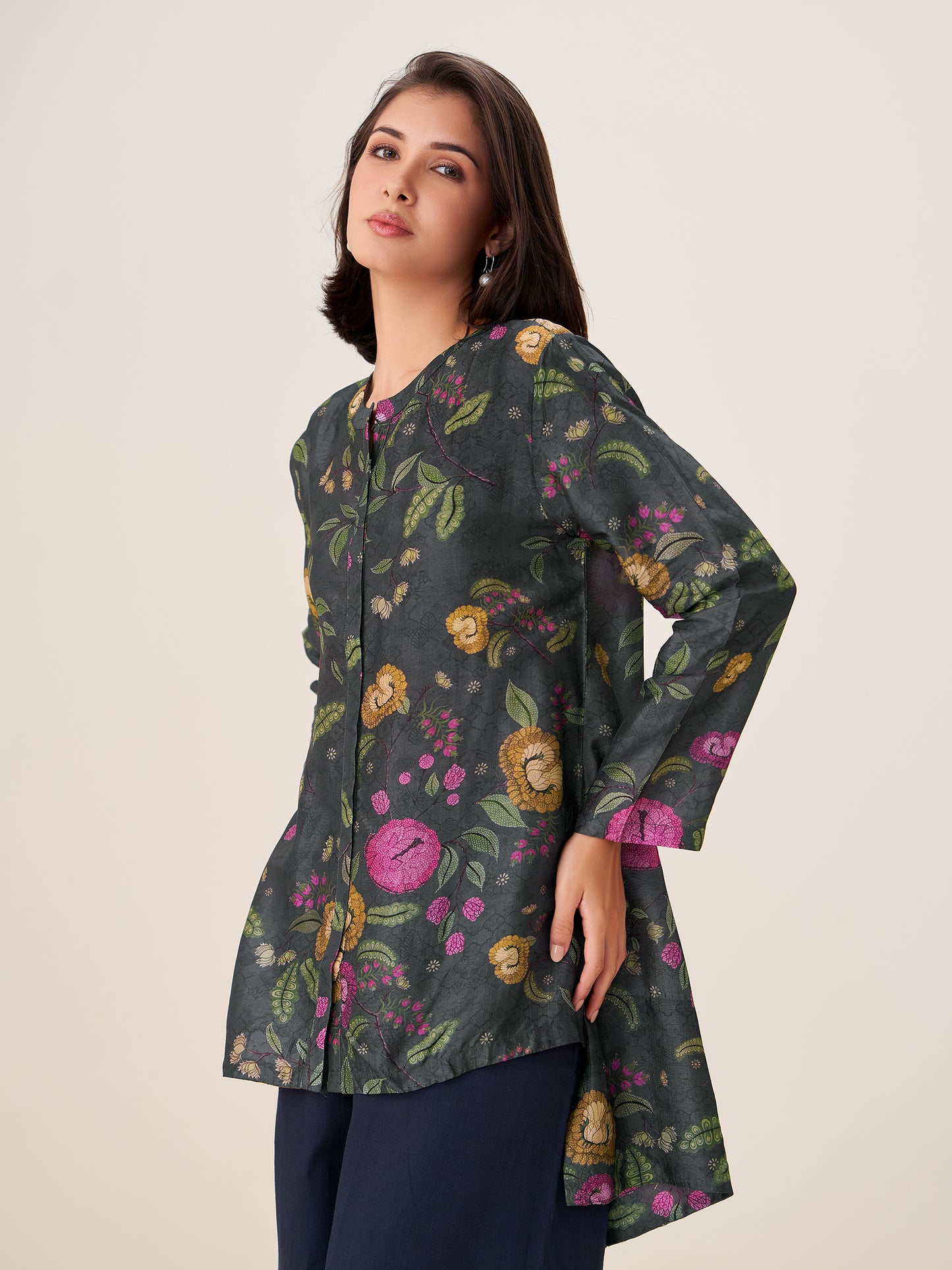 Velora Luxe Digital Print Top