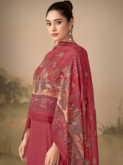 Kiyari Noore Pure Cosmos Satin Kurta Set with Dupatta