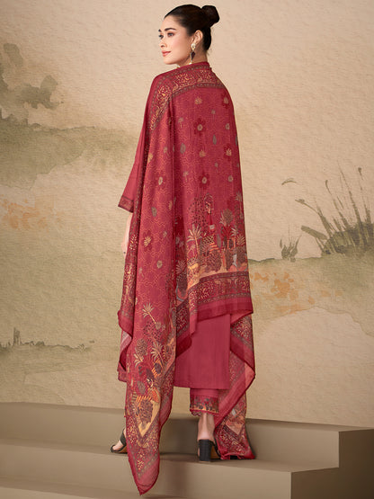 Kiyari Noore Pure Cosmos Satin Kurta Set with Dupatta