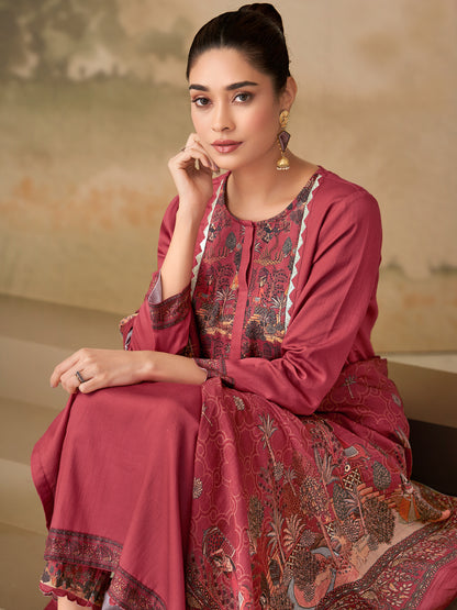 Kiyari Noore Pure Cosmos Satin Kurta Set with Dupatta