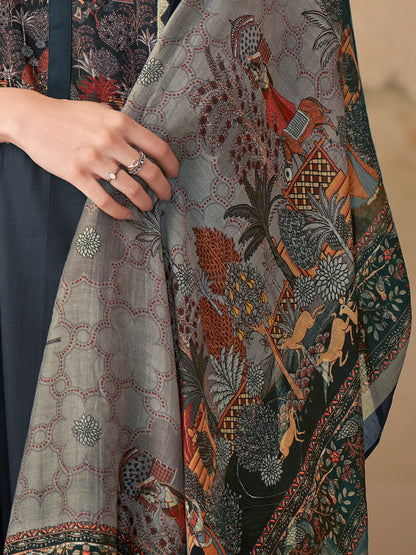 Kiyari Noore Pure Cosmos Satin Kurta Set with Dupatta