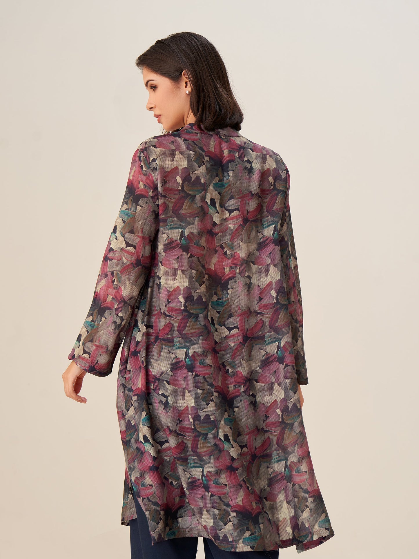 Graceful Digital Print Tunic Top