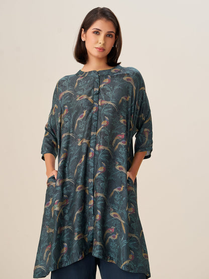 Graceful Digital Print Tunic Top